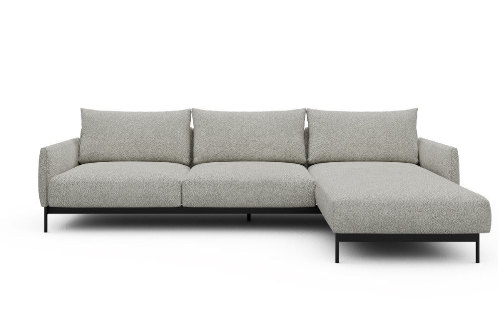 Tokey Modular Sofa - D2 - 285 x 185 cm - 2 Seater + Chaise - 867 Vanora Warm Sand