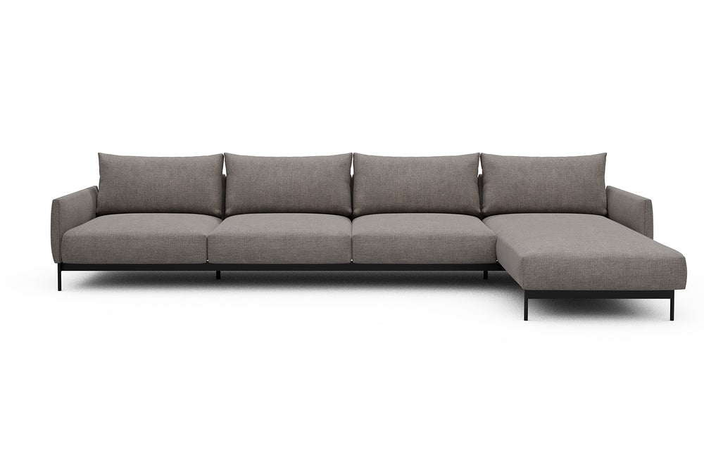 Tokey Modular Sofa - D3 - 375 x 185 cm - 3 Seater + Chaise - 418 Esina Truffle