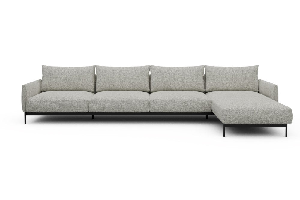 Tokey Modular Sofa - D3 - 375 x 185 cm - 3 Seater + Chaise - 867 Vanora Warm Sand