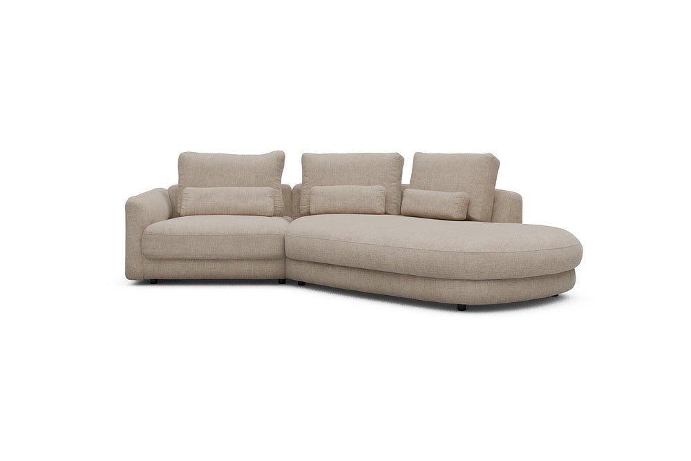 Vivole Modular Sofa - 5A - 295 x 167 cm - 1,5 Seater + 45 deg Open-edd - 417 Esina Mocha