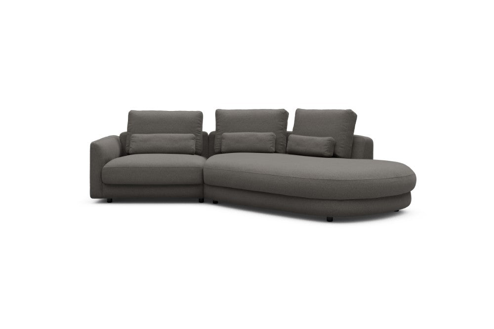 Vivole Modular Sofa - 5A - 295 x 167 cm - 1,5 Seater + 45 deg Open-edd - 446 Satya Taupe Brown