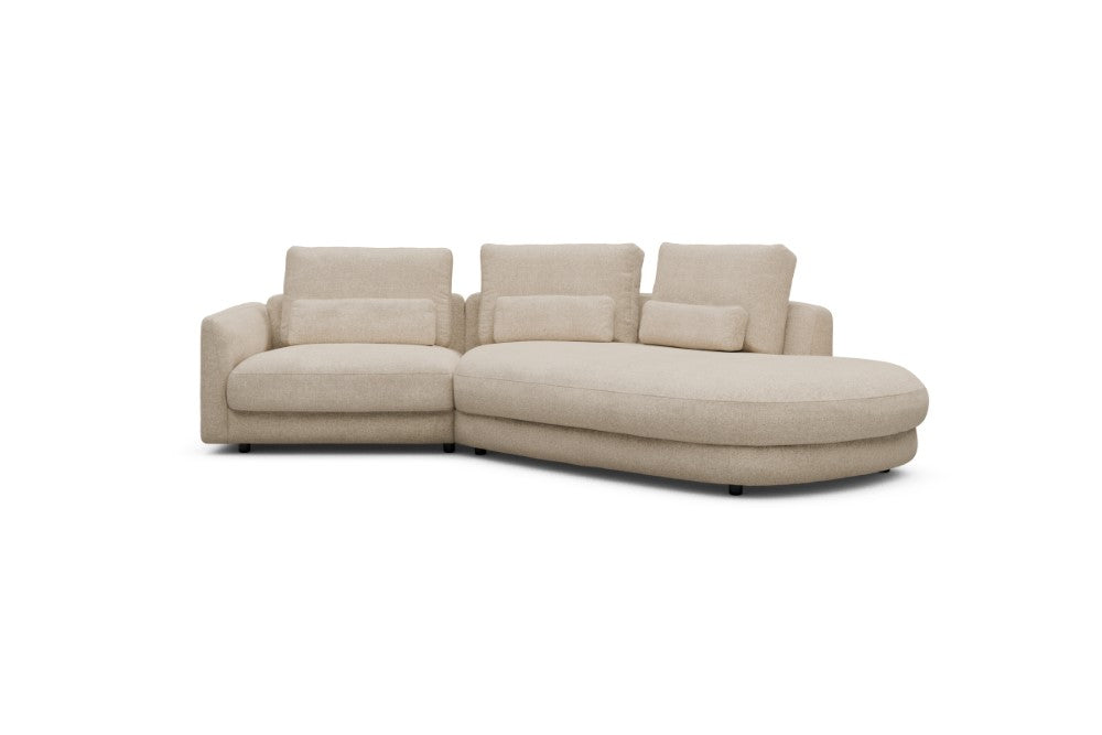 Vivole Modular Sofa - 5A - 295 x 167 cm - 1,5 Seater + 45 deg Open-edd - 496 Casone Natural Beigie