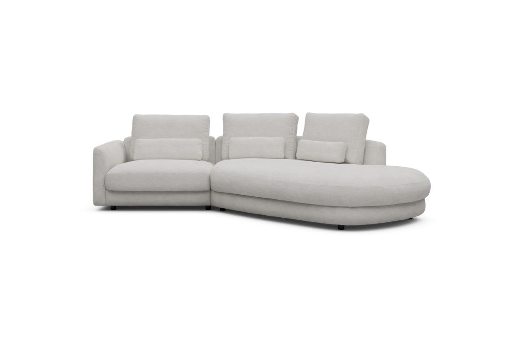 Vivole Modular Sofa - 5A - 295 x 167 cm - 1,5 Seater + 45 deg Open-edd - 574 Vivus Dusty Off White