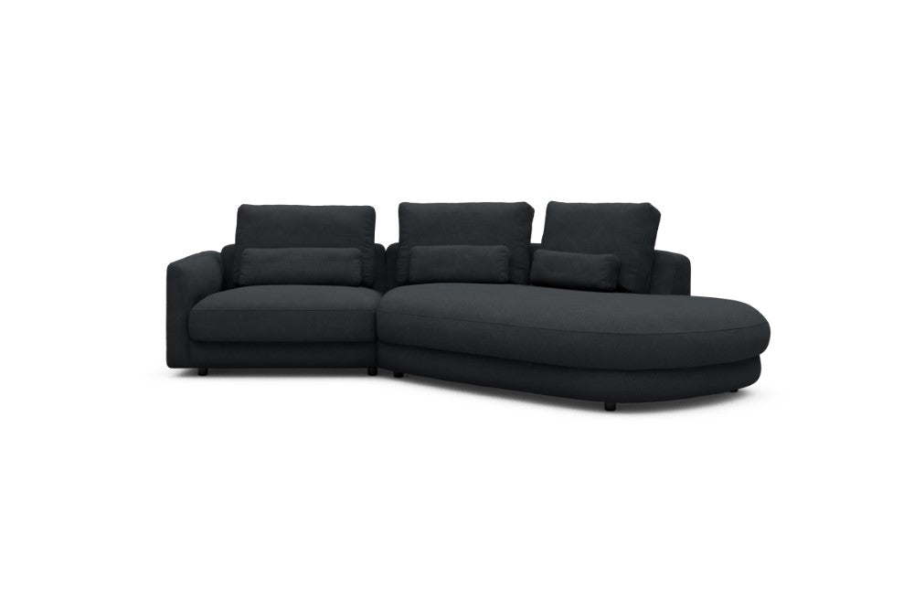 Vivole Modular Sofa - 5A - 295 x 167 cm - 1,5 Seater + 45 deg Open-edd - 766 Cura Anthracite