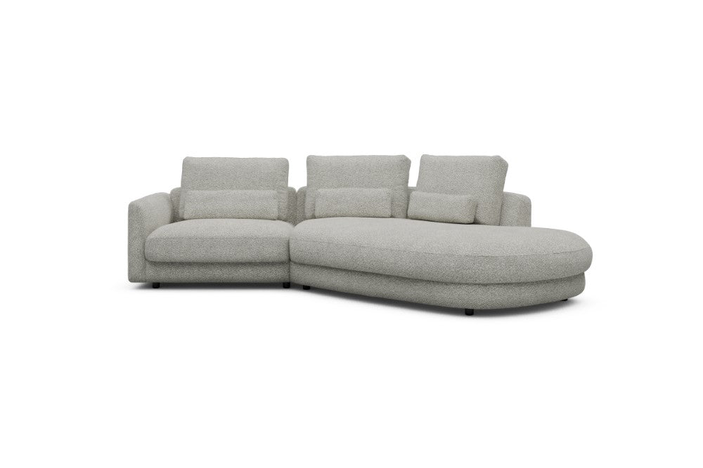 Vivole Modular Sofa - 5A - 295 x 167 cm - 1,5 Seater + 45 deg Open-edd - 867 Vanora Warm Sand