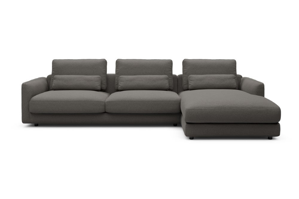 Vivole Modular Sofa - 60 - 323 x 171 cm - 3 Seater + Chaise - 446 Satya Taupe Brown