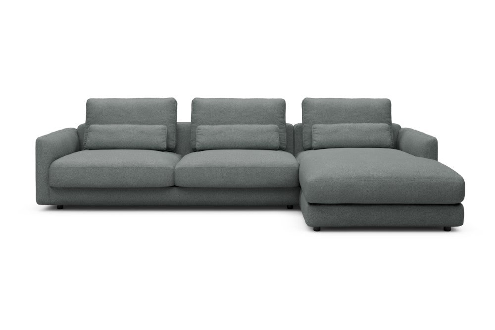 Vivole Modular Sofa - 60 - 323 x 171 cm - 3 Seater + Chaise - 485 Denari Soft Grey