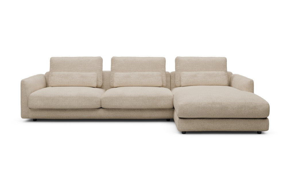 Vivole Modular Sofa - 60 - 323 x 171 cm - 3 Seater + Chaise - 496 Casone Natural Beigie