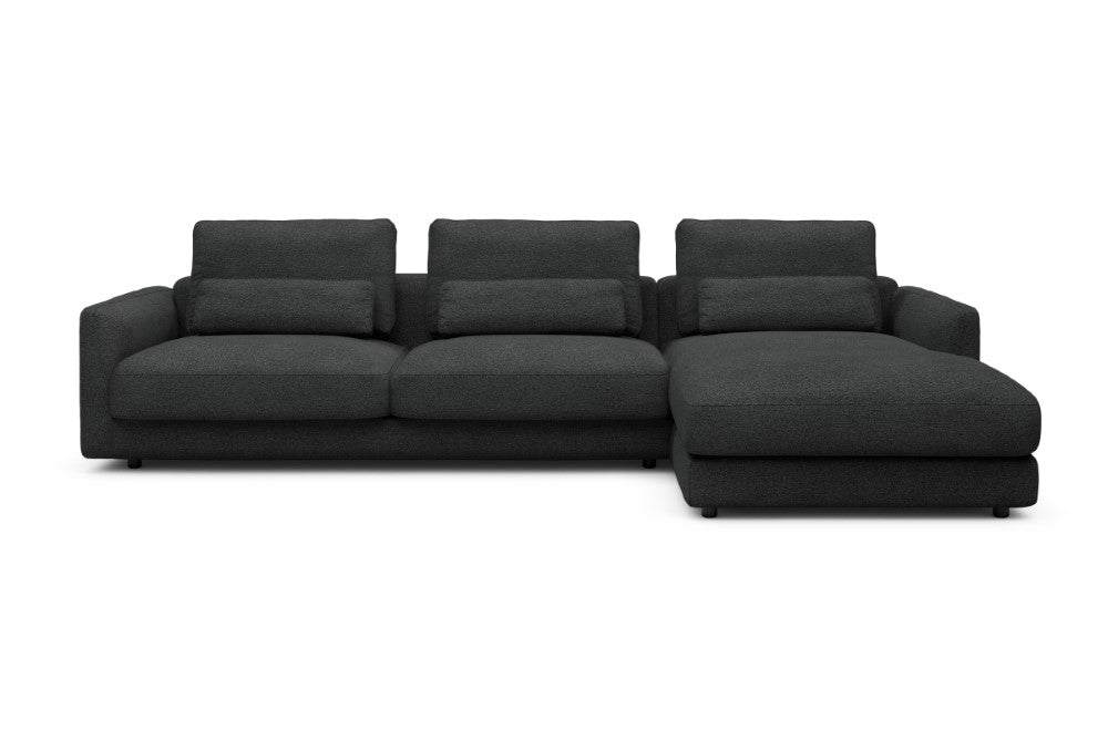 Vivole Modular Sofa - 60 - 323 x 171 cm - 3 Seater + Chaise - 529 Bouclé Charcoal