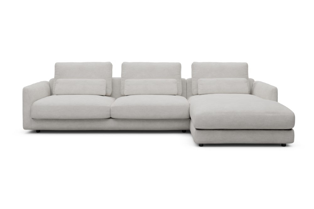Vivole Modular Sofa - 60 - 323 x 171 cm - 3 Seater + Chaise - 574 Vivus Dusty Off White