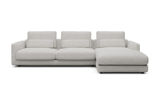 Vivole Modular Sofa - 60 - 323 x 171 cm - 3 Seater + Chaise - 574 Vivus Dusty Off White