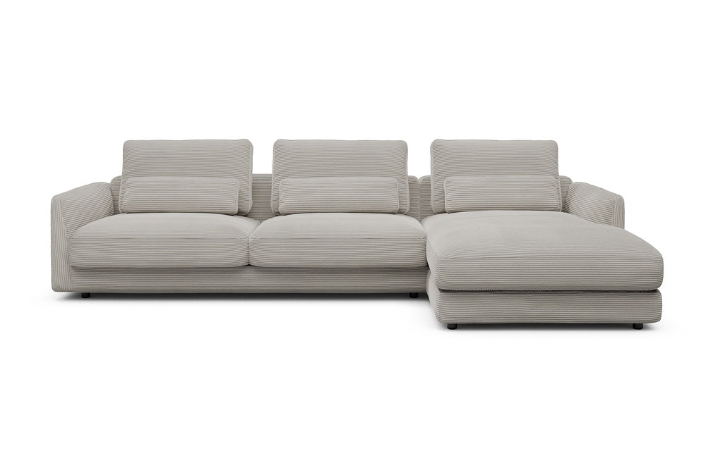 Vivole Modular Sofa - 60 - 323 x 171 cm - 3 Seater + Chaise - 603 Corduroy Beige
