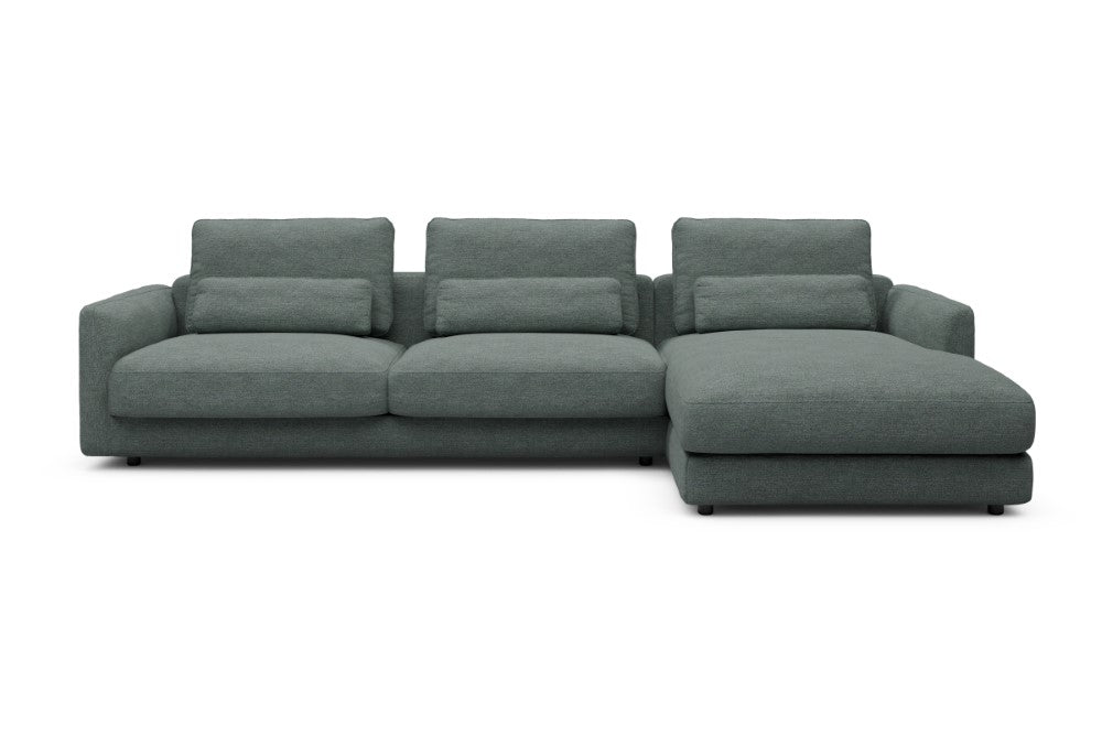 Vivole Modular Sofa - 60 - 323 x 171 cm - 3 Seater + Chaise - 770 Carreno Cielo Blue