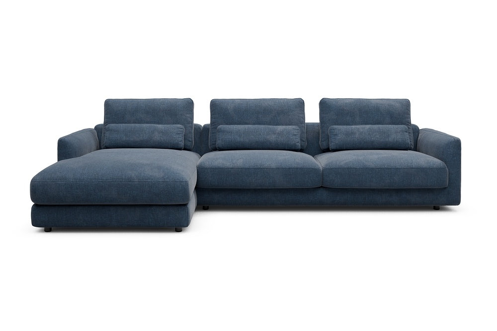 Vivole Modular Sofa - 68 - 323 x 171 cm - Chaise + 3 Seater - 414 Esina Indigo Blue