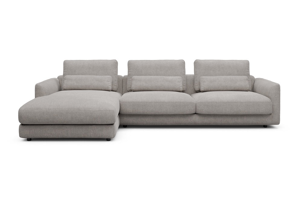 Vivole Modular Sofa - 68 - 323 x 171 cm - Chaise + 3 Seater - 418 Esina Truffle