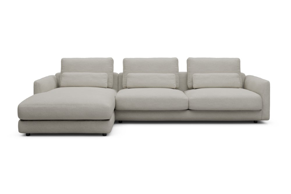 Vivole Modular Sofa - 68 - 323 x 171 cm - Chaise + 3 Seater - 487 Denari Clean Beige