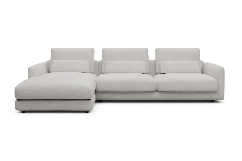 Vivole Modular Sofa - 68 - 323 x 171 cm - Chaise + 3 Seater - 574 Vivus Dusty Off White