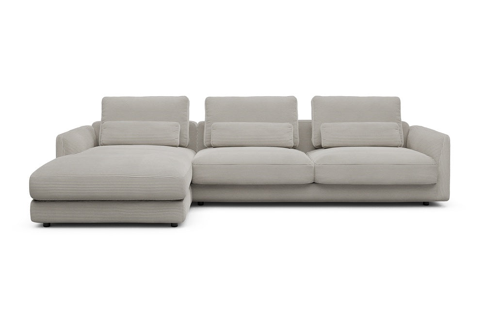 Vivole Modular Sofa - 68 - 323 x 171 cm - Chaise + 3 Seater - 603 Corduroy Beige