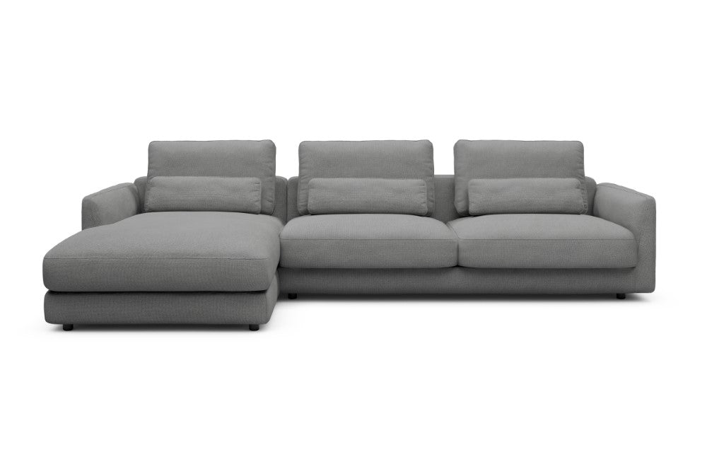Vivole Modular Sofa - 68 - 323 x 171 cm - Chaise + 3 Seater - 764 Cura Sand Grey