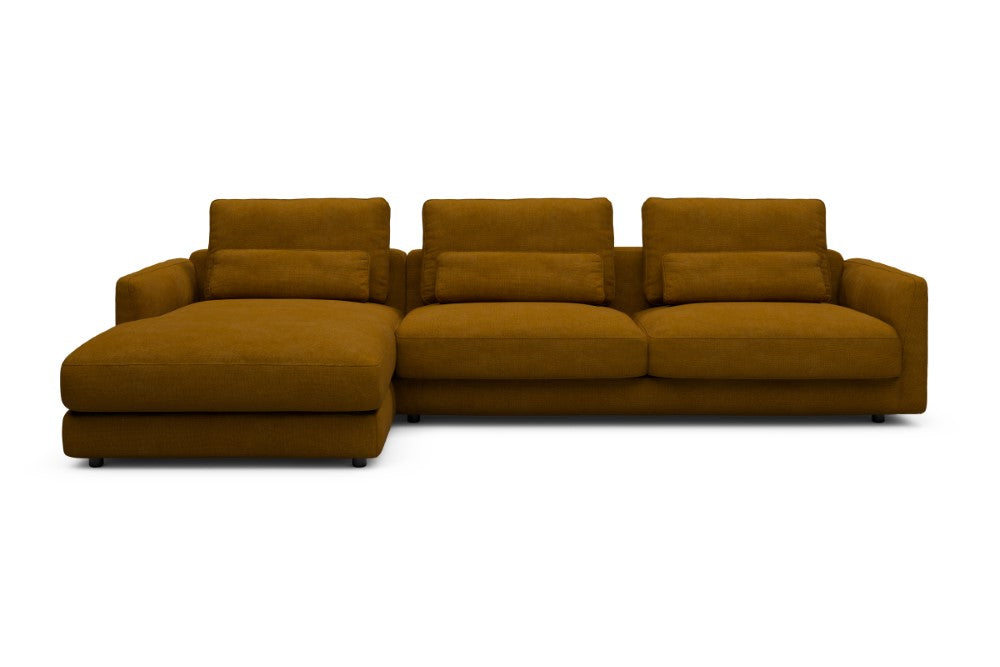 Vivole Modular Sofa - 68 - 323 x 171 cm - Chaise + 3 Seater - 767 Cura Apricot