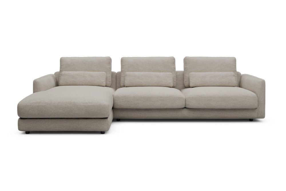 Vivole Modular Sofa - 68 - 323 x 171 cm - Chaise + 3 Seater - 816 Aivi Lace Beige