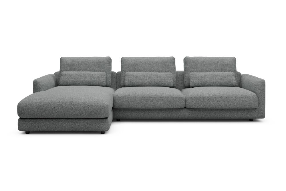 Vivole Modular Sofa - 68 - 323 x 171 cm - Chaise + 3 Seater - 819 Aivi Gravel Grey