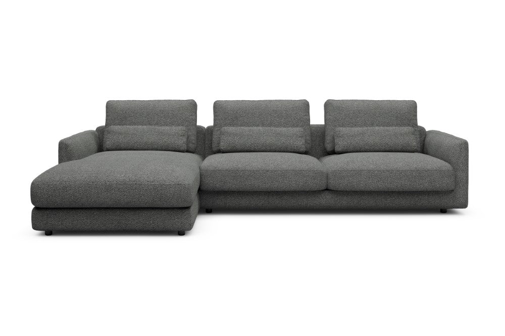 Vivole Modular Sofa - 68 - 323 x 171 cm - Chaise + 3 Seater - 868 Vanora Warm Grey