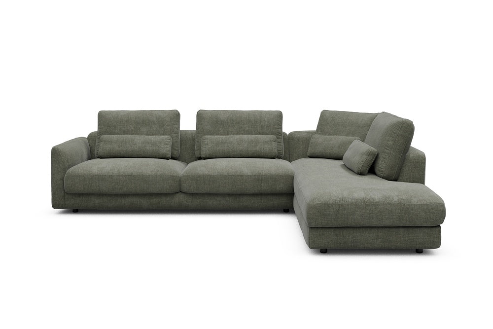 Vivole Modular Sofa - 69 - 310 x 230 cm - 3 Seater + Open-end - 413 Esina Olive Green