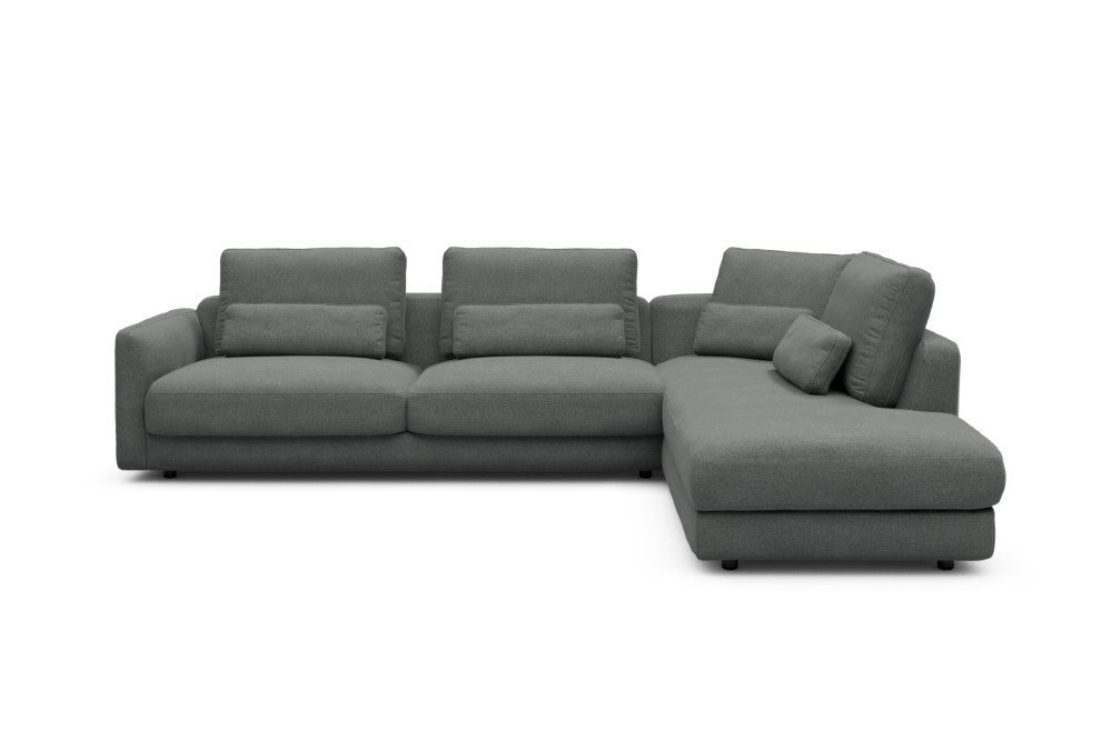 Vivole Modular Sofa - 69 - 310 x 230 cm - 3 Seater + Open-end - 440 Satya Steel Grey
