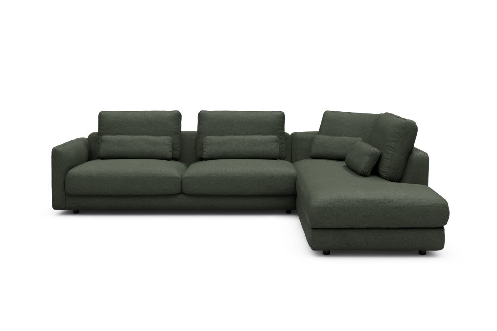 Vivole Modular Sofa - 69 - 310 x 230 cm - 3 Seater + Open-end - 488 Denari Forest Green
