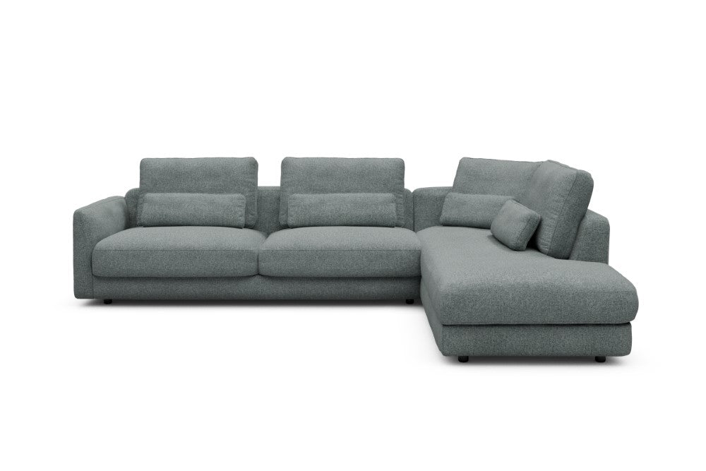 Vivole Modular Sofa - 69 - 310 x 230 cm - 3 Seater + Open-end - 499 Casone Light mixed Green
