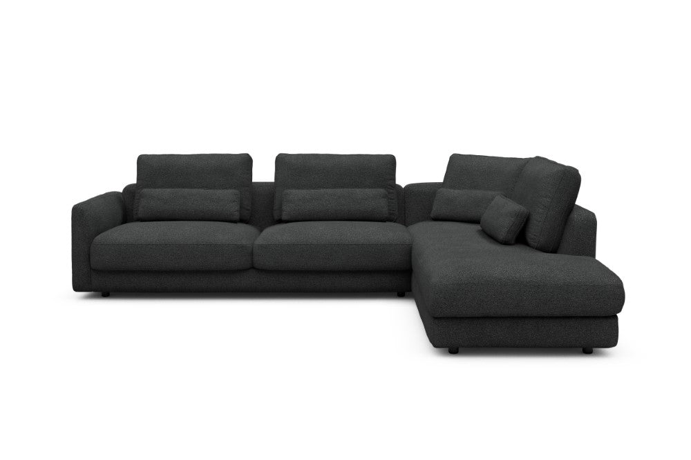 Vivole Modular Sofa - 69 - 310 x 230 cm - 3 Seater + Open-end - 529 Bouclé Charcoal