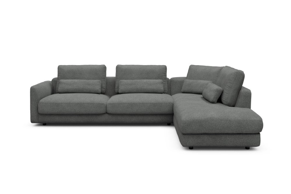 Vivole Modular Sofa - 69 - 310 x 230 cm - 3 Seater + Open-end - 533 Bouclé Ash Grey