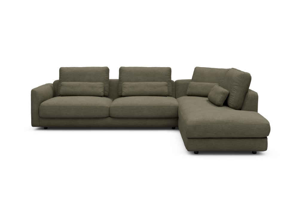 Vivole Modular Sofa - 69 - 310 x 230 cm - 3 Seater + Open-end - 575 Vivus Dusty Olive