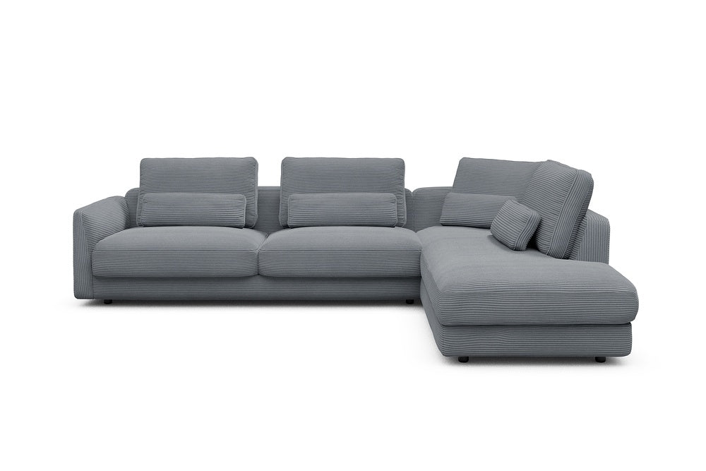 Vivole Modular Sofa - 69 - 310 x 230 cm - 3 Seater + Open-end - 592 Corduroy Silvermist