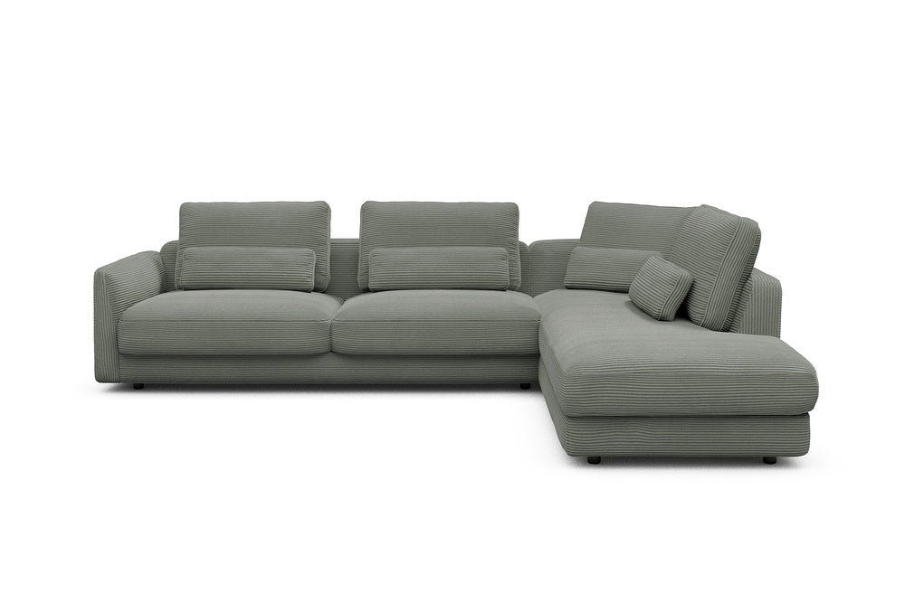 Vivole Modular Sofa - 69 - 310 x 230 cm - 3 Seater + Open-end - 598 Corduroy Sage
