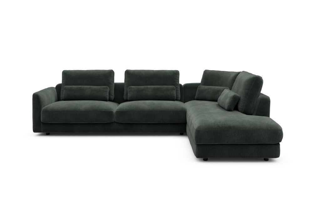 Vivole Modular Sofa - 69 - 310 x 230 cm - 3 Seater + Open-end - 814 Smooth Laural Green