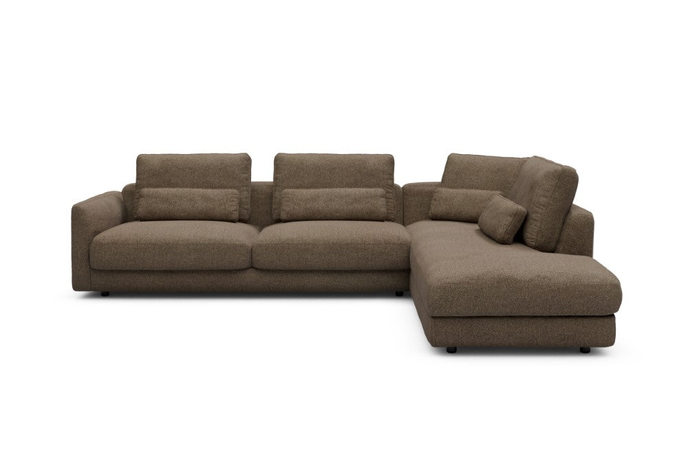 Vivole Modular Sofa - 69 - 310 x 230 cm - 3 Seater + Open-end - 817 Aivi Khaki Brown