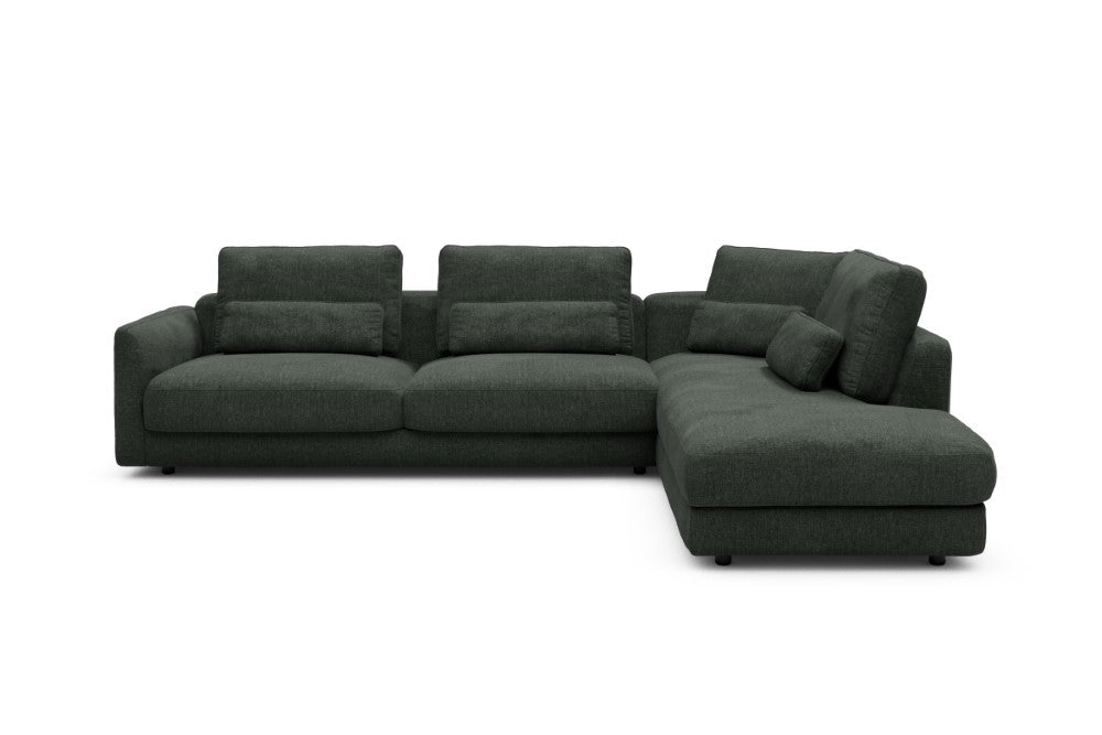 Vivole Modular Sofa - 69 - 310 x 230 cm - 3 Seater + Open-end - 818 Aivi Pine Green