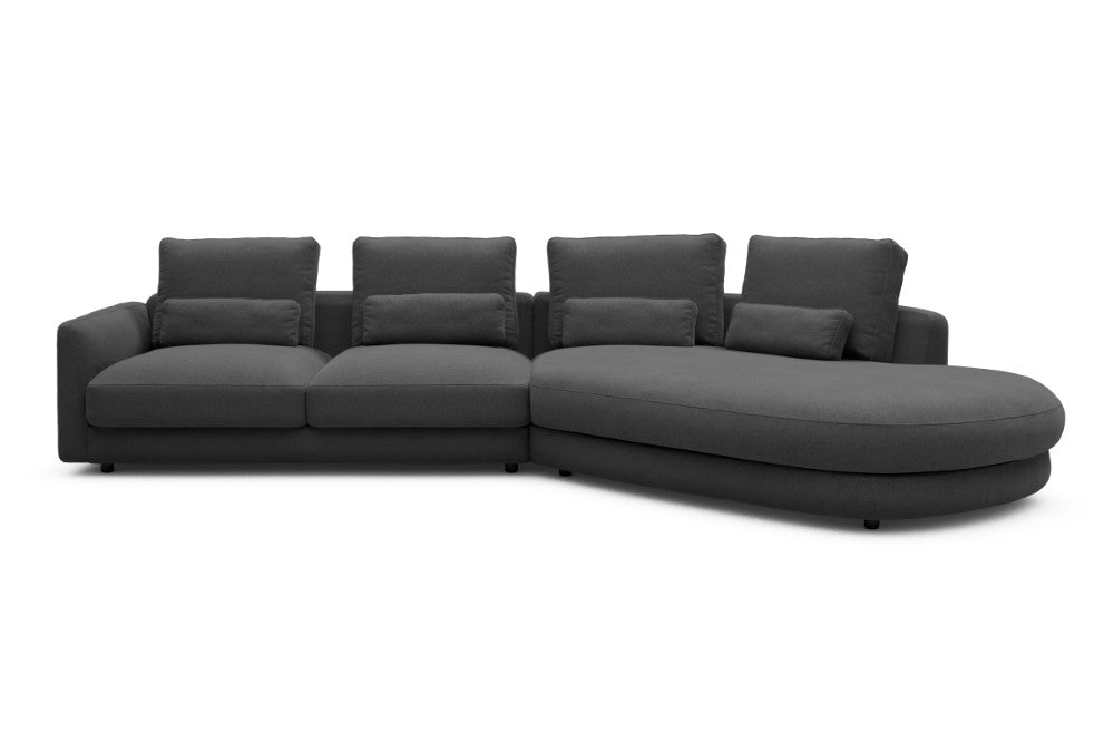 Vivole Modular Sofa - 6A - 361 x 167 cm - 2,5 Seater + 45 deg Open-end - 441 Satya Warm Zinc