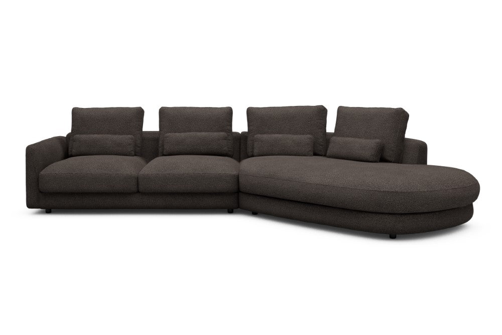 Vivole Modular Sofa - 6A - 361 x 167 cm - 2,5 Seater + 45 deg Open-end - 530 Bouclé Taupe
