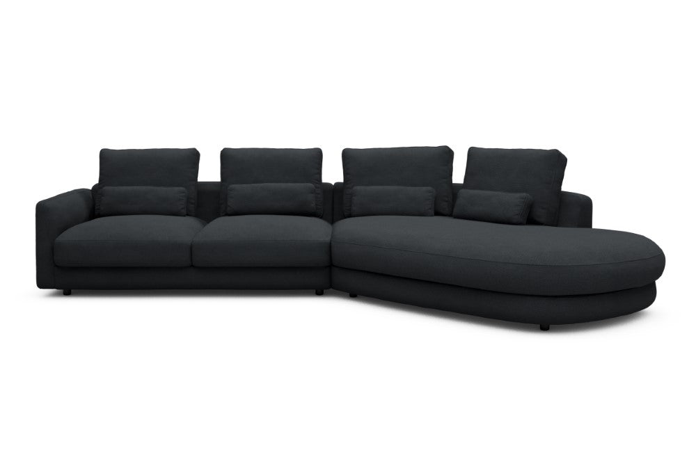 Vivole Modular Sofa - 6A - 361 x 167 cm - 2,5 Seater + 45 deg Open-end - 766 Cura Anthracite