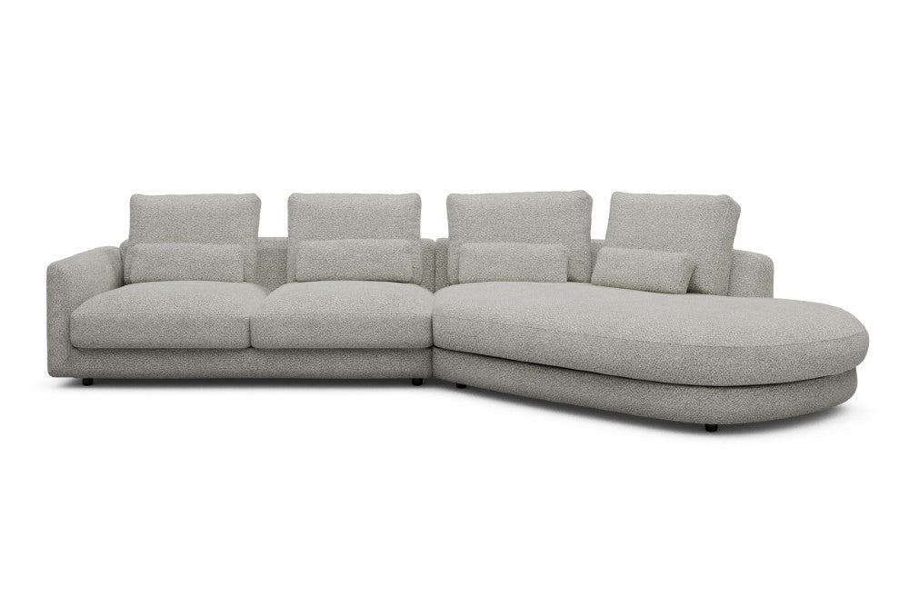 Vivole Modular Sofa - 6A - 361 x 167 cm - 2,5 Seater + 45 deg Open-end - 867 Vanora Warm Sand