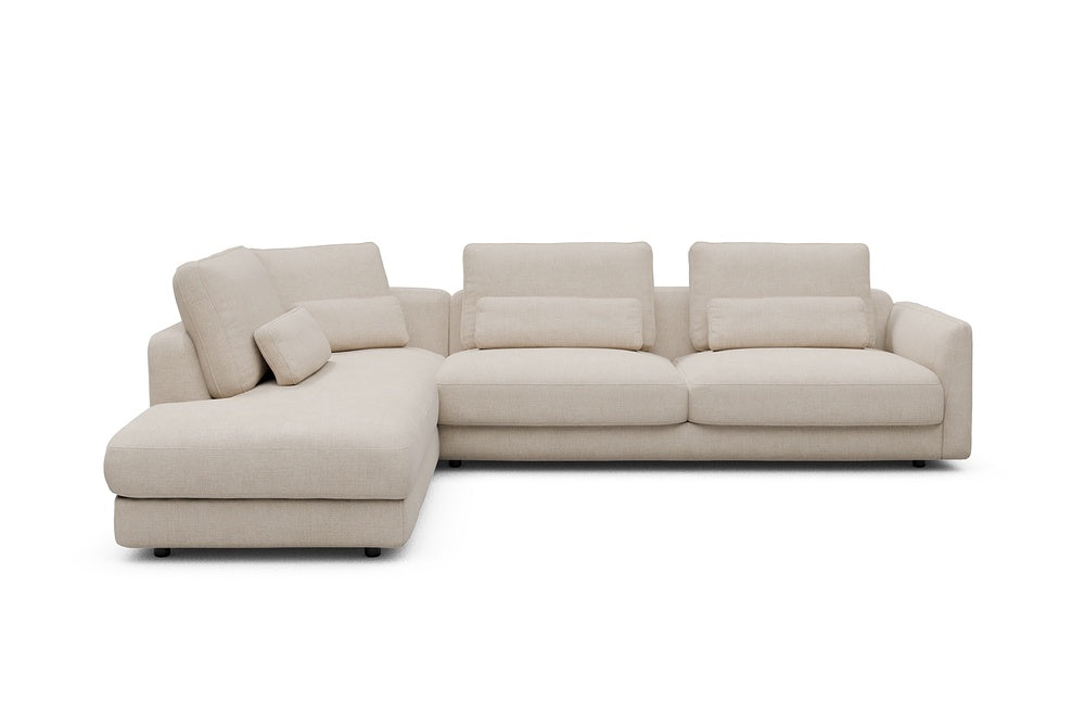 Vivole Modular Sofa - 70 - 310 x 230 cm - Open-end + 3 Seater - 410 Esina Almond Beige