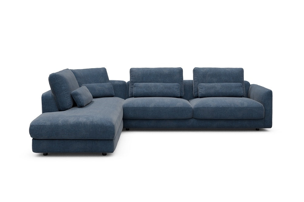 Vivole Modular Sofa - 70 - 310 x 230 cm - Open-end + 3 Seater - 414 Esina Indigo Blue