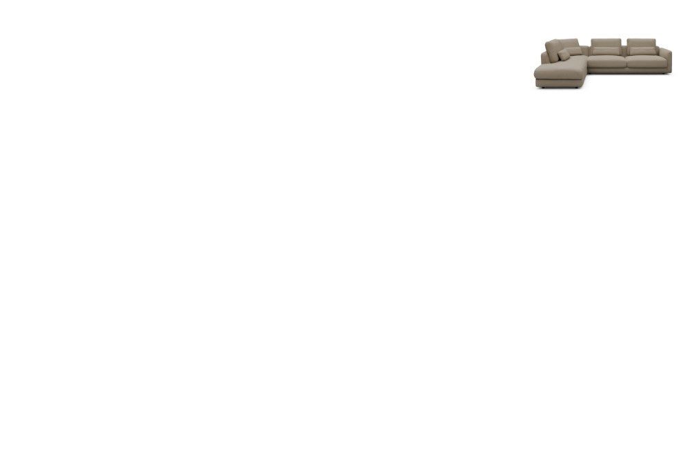 Vivole Modular Sofa - 70 - 310 x 230 cm - Open-end + 3 Seater - 445 Satya Natural Biege