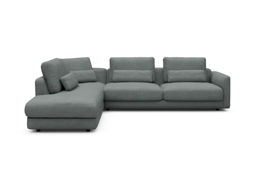Vivole Modular Sofa - 70 - 310 x 230 cm - Open-end + 3 Seater - 485 Denari Soft Grey