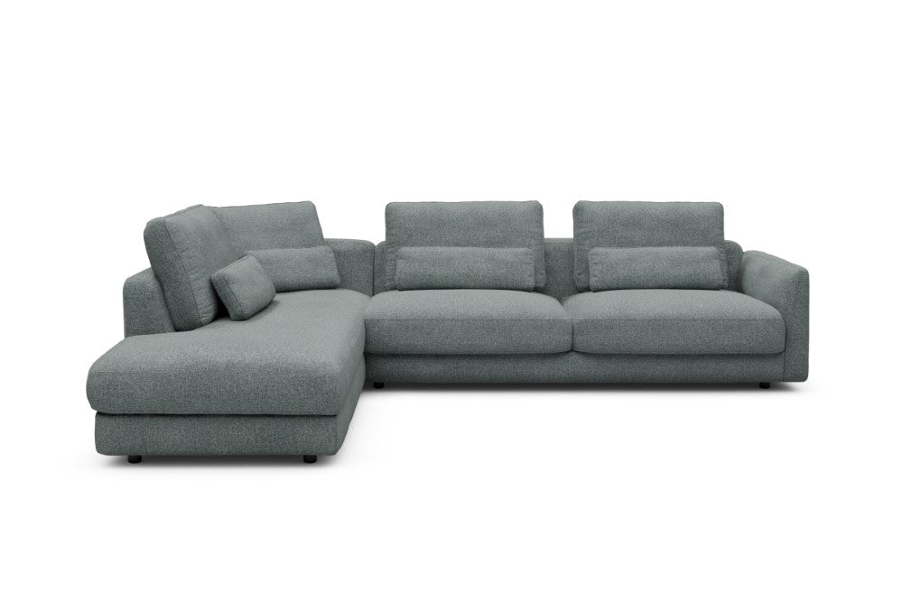 Vivole Modular Sofa - 70 - 310 x 230 cm - Open-end + 3 Seater - 499 Casone Light mixed Green