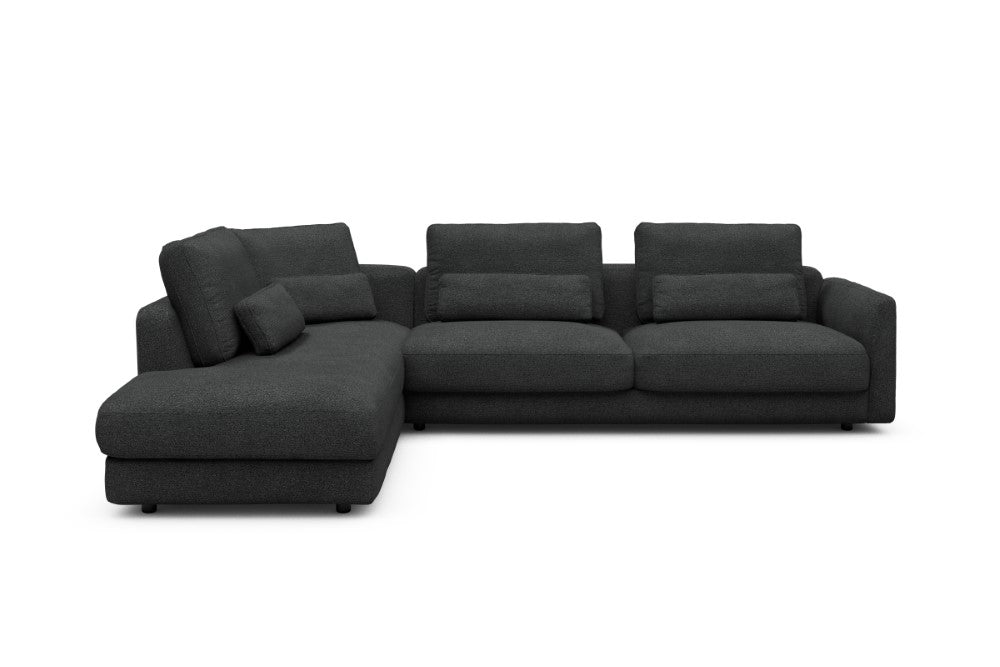 Vivole Modular Sofa - 70 - 310 x 230 cm - Open-end + 3 Seater - 529 Bouclé Charcoal