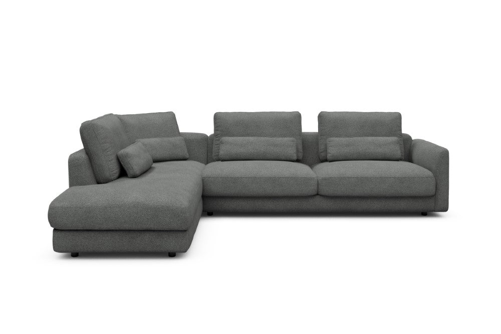 Vivole Modular Sofa - 70 - 310 x 230 cm - Open-end + 3 Seater - 533 Bouclé Ash Grey